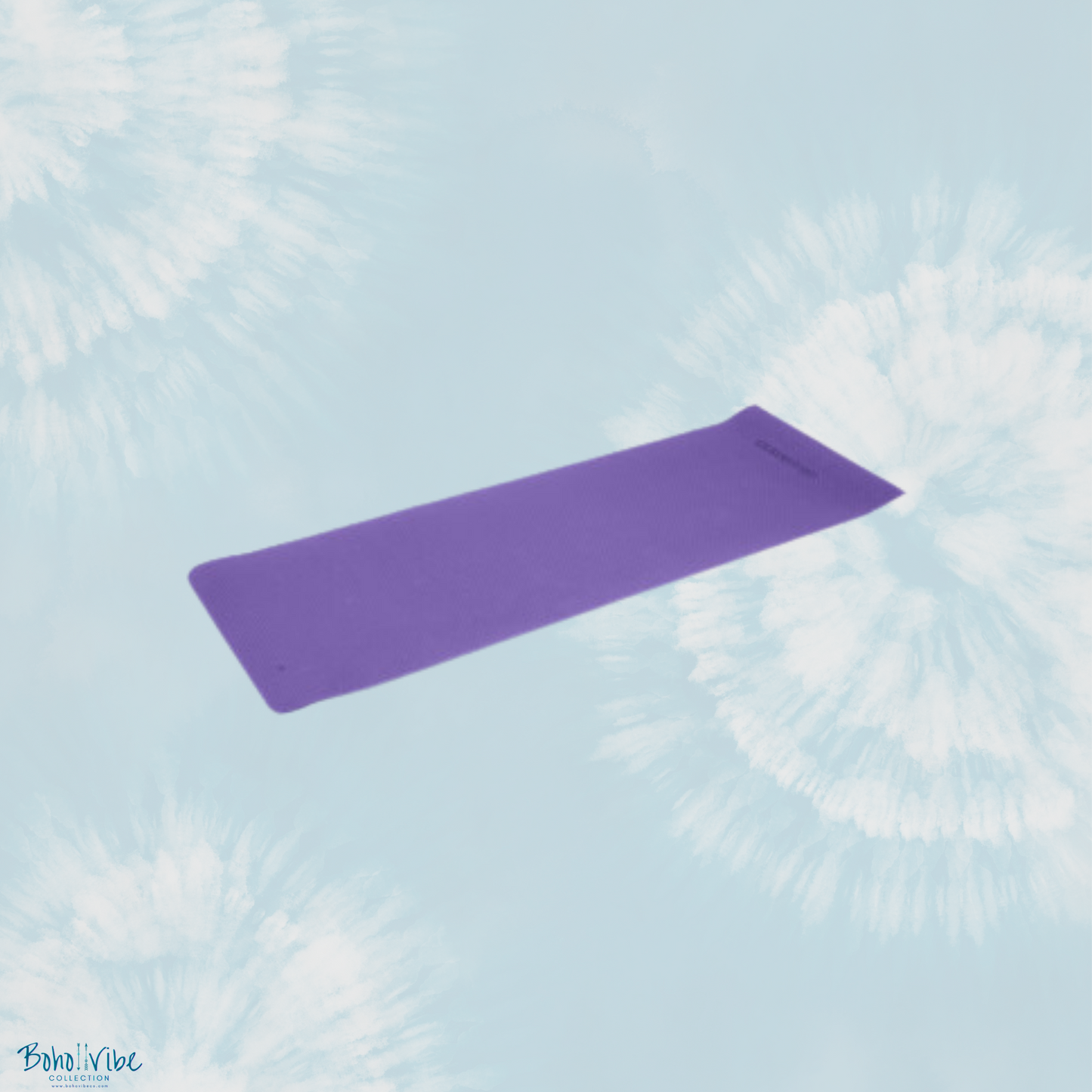 Boho ↡↟ Vibe Collection ↠ Powertrain Yoga Pilates Mat Eco-Friendly Dark Lavender 6mm