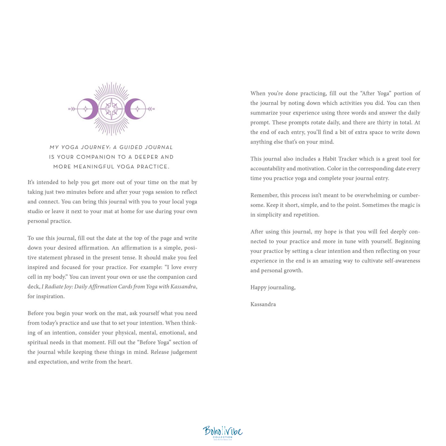 Boho ↡↟ Vibe Collection ↠ My Yoga Journey. A Guided Journal. Yoga Journal ↡