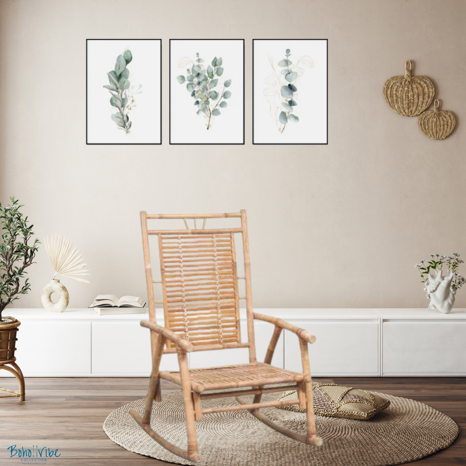 Boho ↡↟ Vibe Collection ↠ Bamboo Bliss Rocking Chair