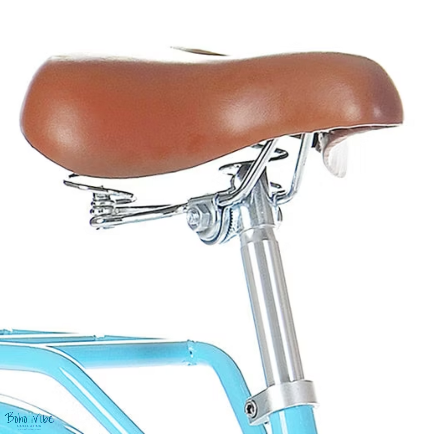 Boho ↡↟ Vibe Collection ↠  Vintage Cruiser Progear Pomona Coastal Commuter Bike Blue Ladies Teen 15" with Basket 