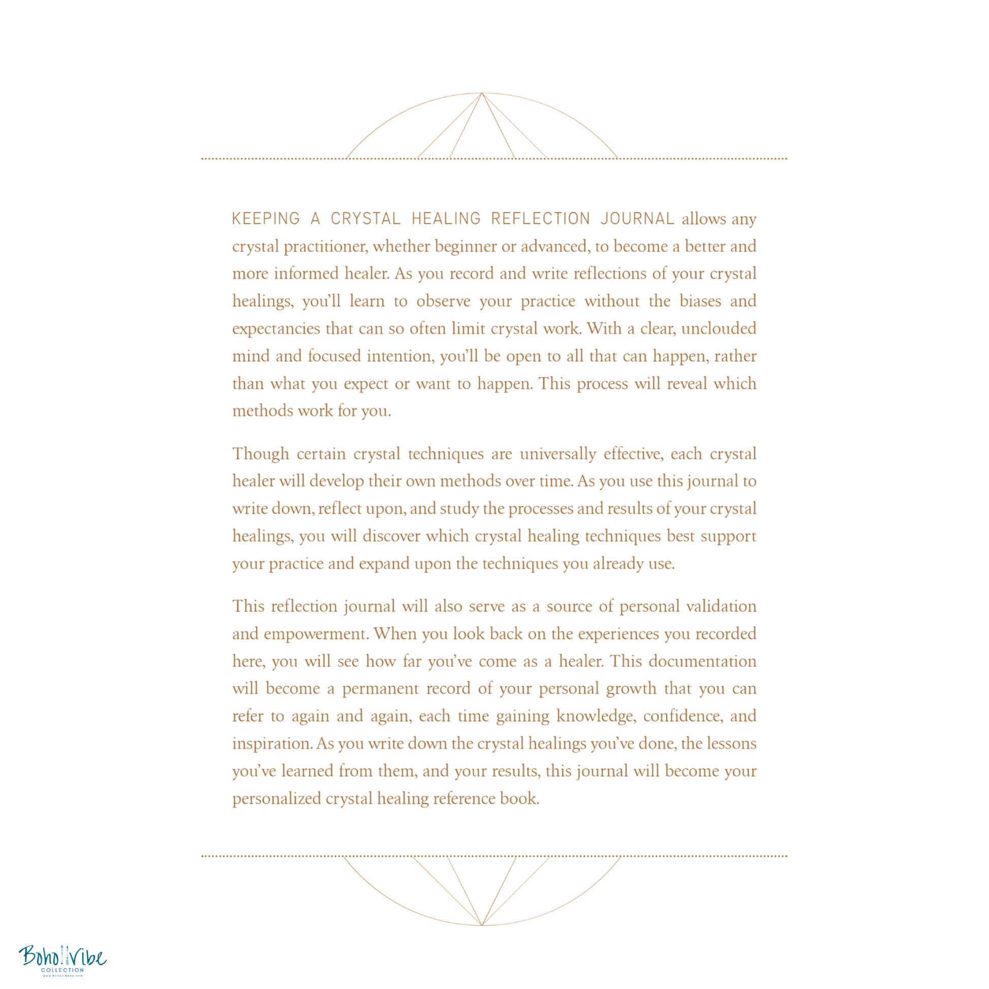 Crystal Healing Reflection Journal. Crystal Journal ↠ Uma Silbey