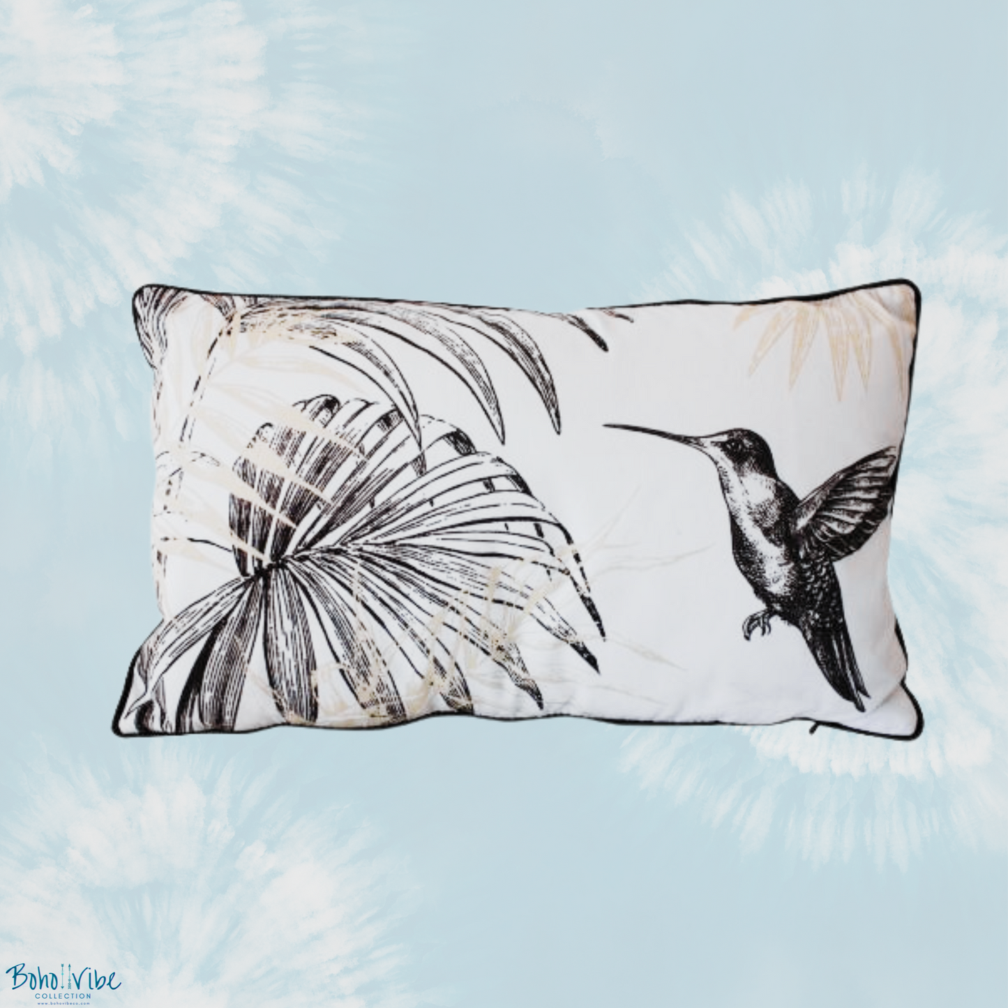 Boho ↡↟ Vibe Collection ↠ Hummingbird Cushions Rectangle Set of 2