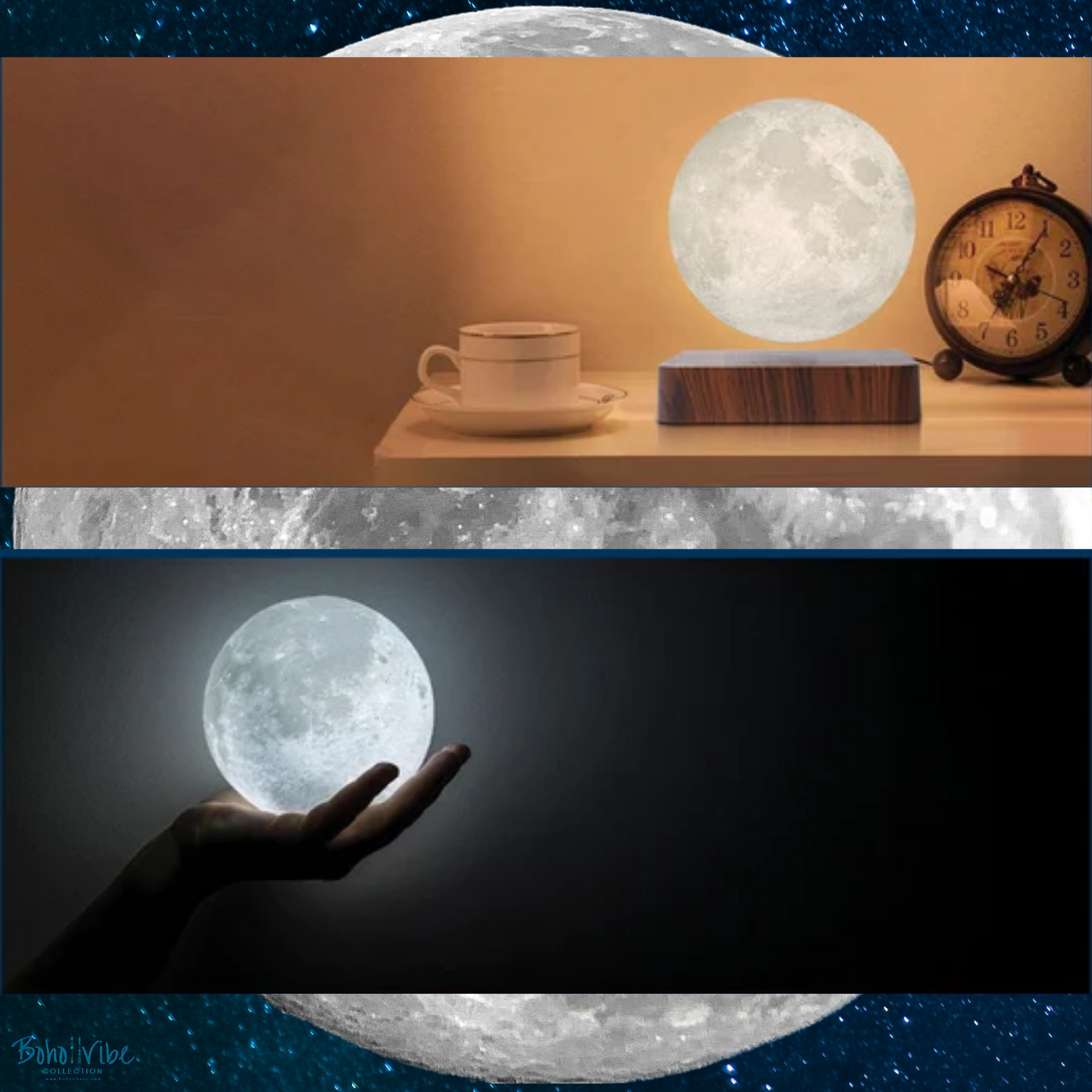 Magic Moon Floating Light Magnetic Moon Lamp Levitating LED Night Light ↡