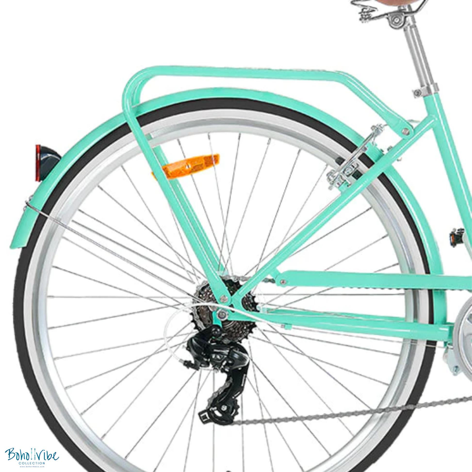 Boho ↡↟ Vibe Collection ↠  Vintage Cruiser Progear Pomona Coastal Commuter Bike Mint Ladies Teen 17" with Basket 
