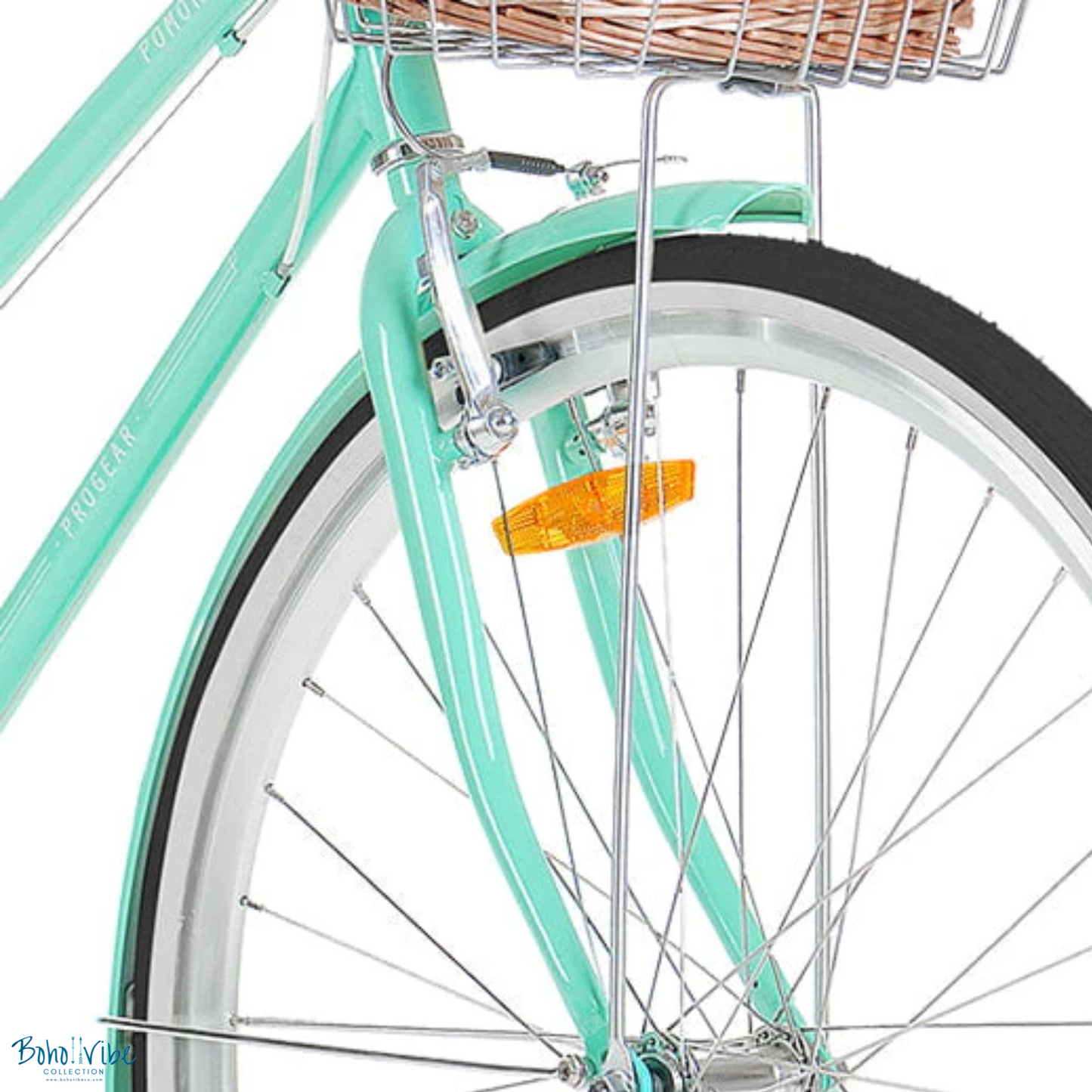 Boho ↡↟ Vibe Collection ↠  Vintage Cruiser Progear Pomona Coastal Commuter Bike Mint Ladies Teen 15" with Basket