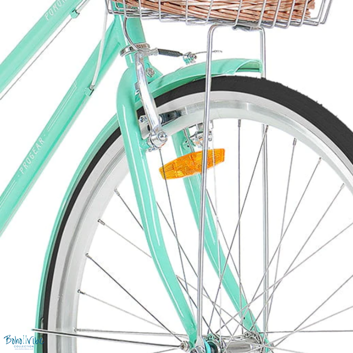 Boho ↡↟ Vibe Collection ↠  Vintage Cruiser Progear Pomona Coastal Commuter Bike Mint Ladies Teen 17" with Basket 
