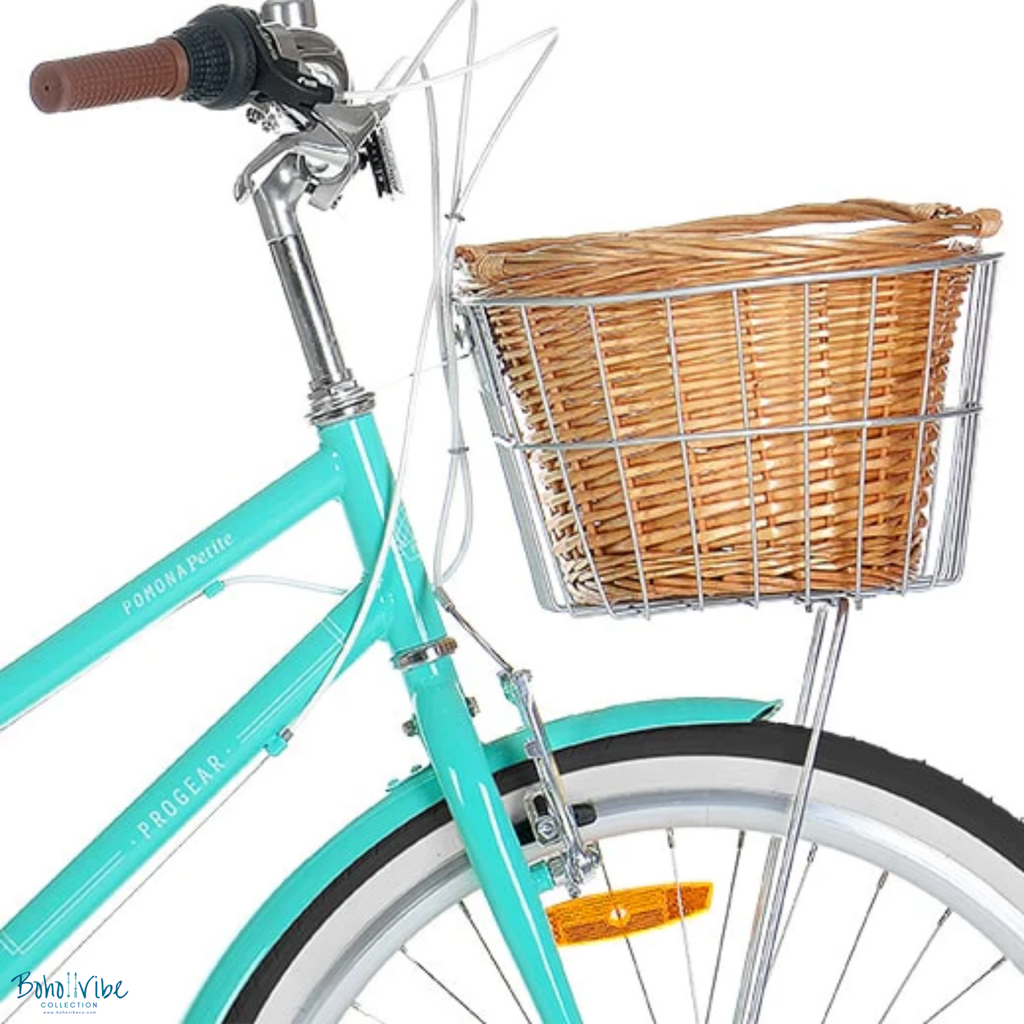 Boho ↡↟ Vibe Collection ↠  Vintage Cruiser Progear Pomona Coastal Commuter Petite Bike Mint Ladies Teen 13" with Basket 