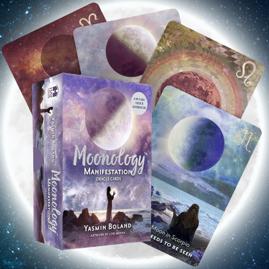 Boho ↡↟ Vibe Collection ↠ Moonology Manifestation Oracle Card Deck and Guidebook 