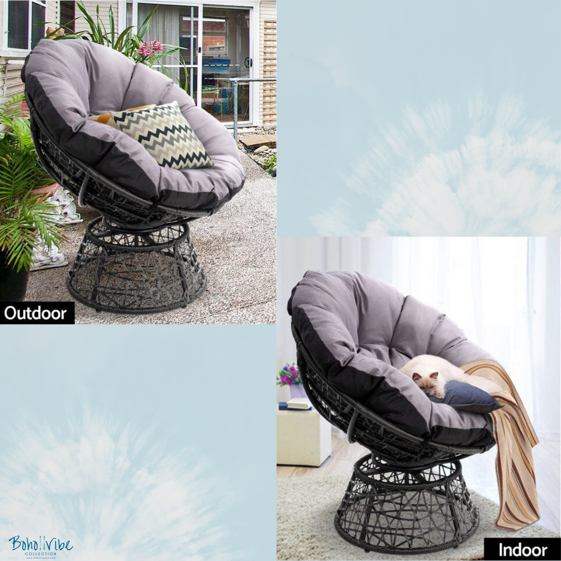 Reviews for OSP Home Furnishings Papasan Chair with Black cushion and Black  Frame