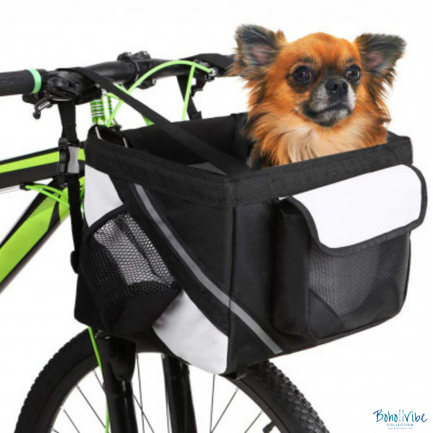 Pet Bike Basket Bag All In One Cat Dog Carrier ↡