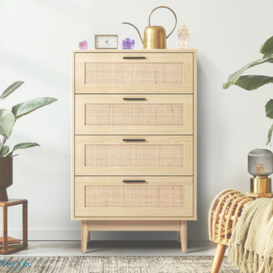 Boho ↡↟ Vibe Collection ↠ Rattan Chest of Drawers Bohemian Tall Boy Coastal Chic StorageBoho ↡↟ Vibe Collection ↠ Rattan Chest of Drawers Bohemian Tall Boy Coastal Chic Storage