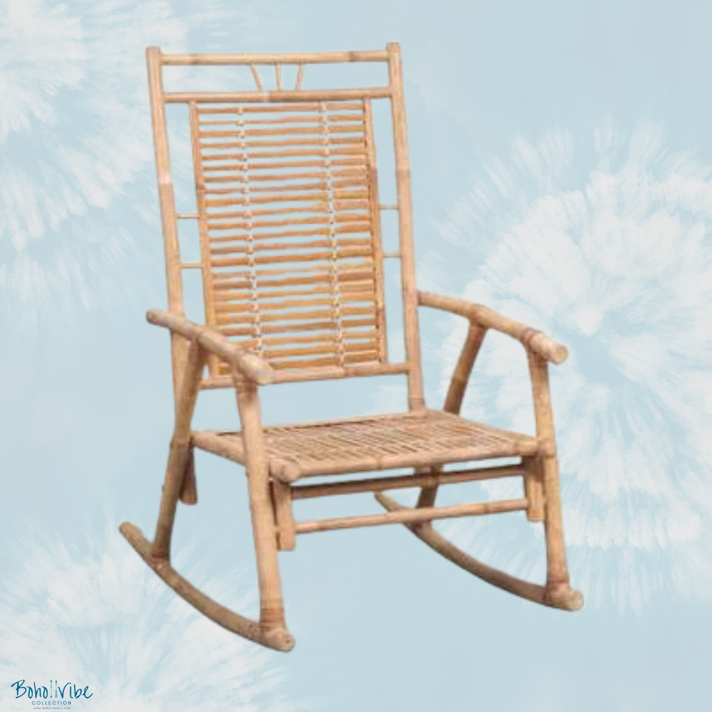 Boho ↡↟ Vibe Collection ↠ Bamboo Bliss Rocking Chair