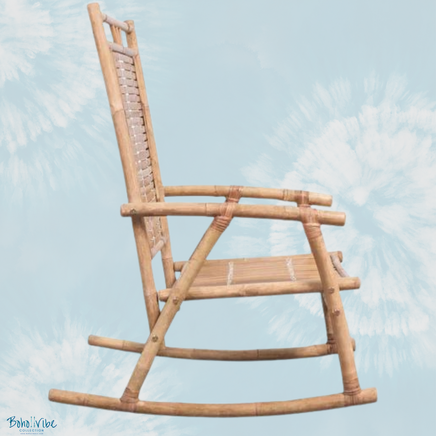 Boho ↡↟ Vibe Collection ↠ Bamboo Bliss Rocking Chair