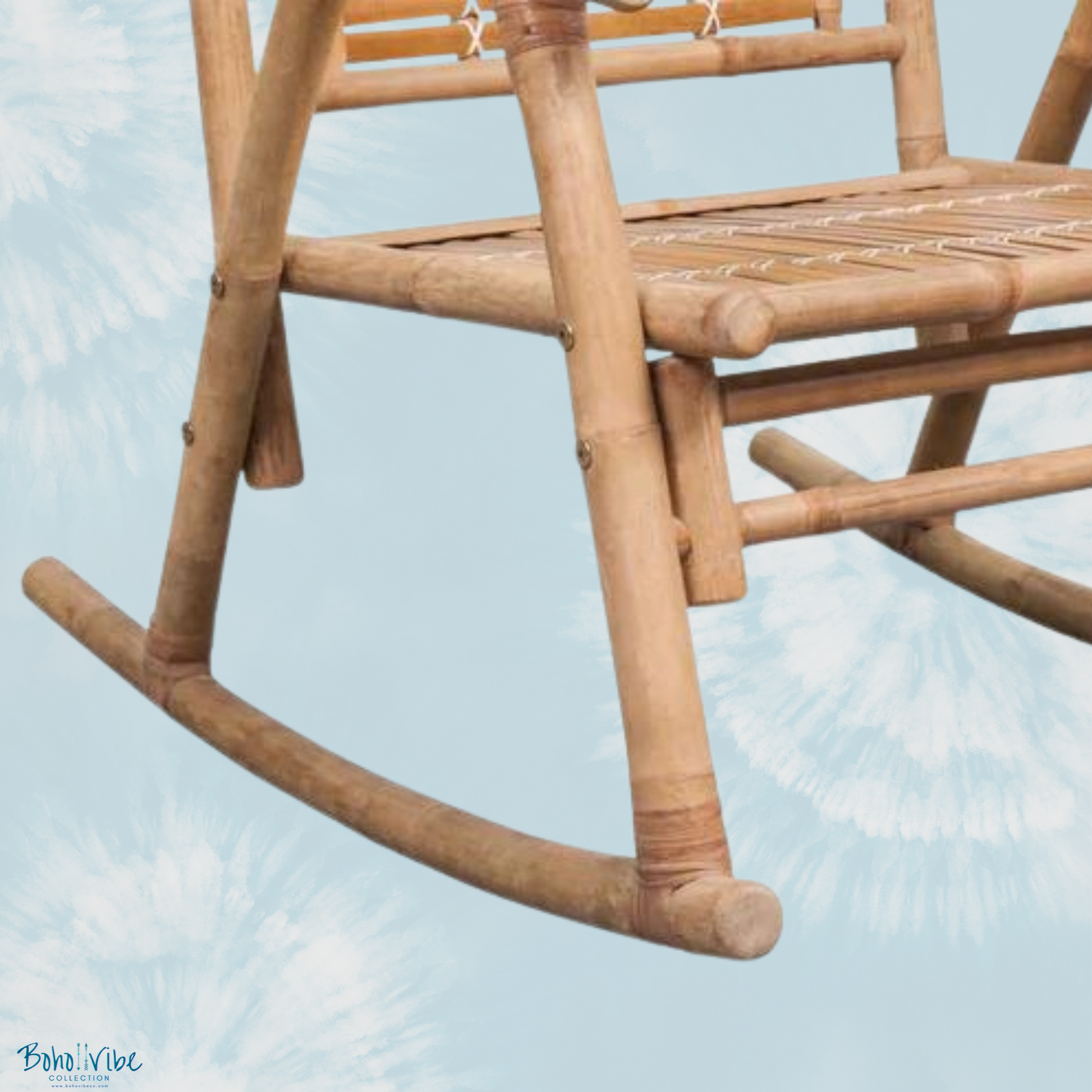 Boho ↡↟ Vibe Collection ↠ Bamboo Bliss Rocking Chair