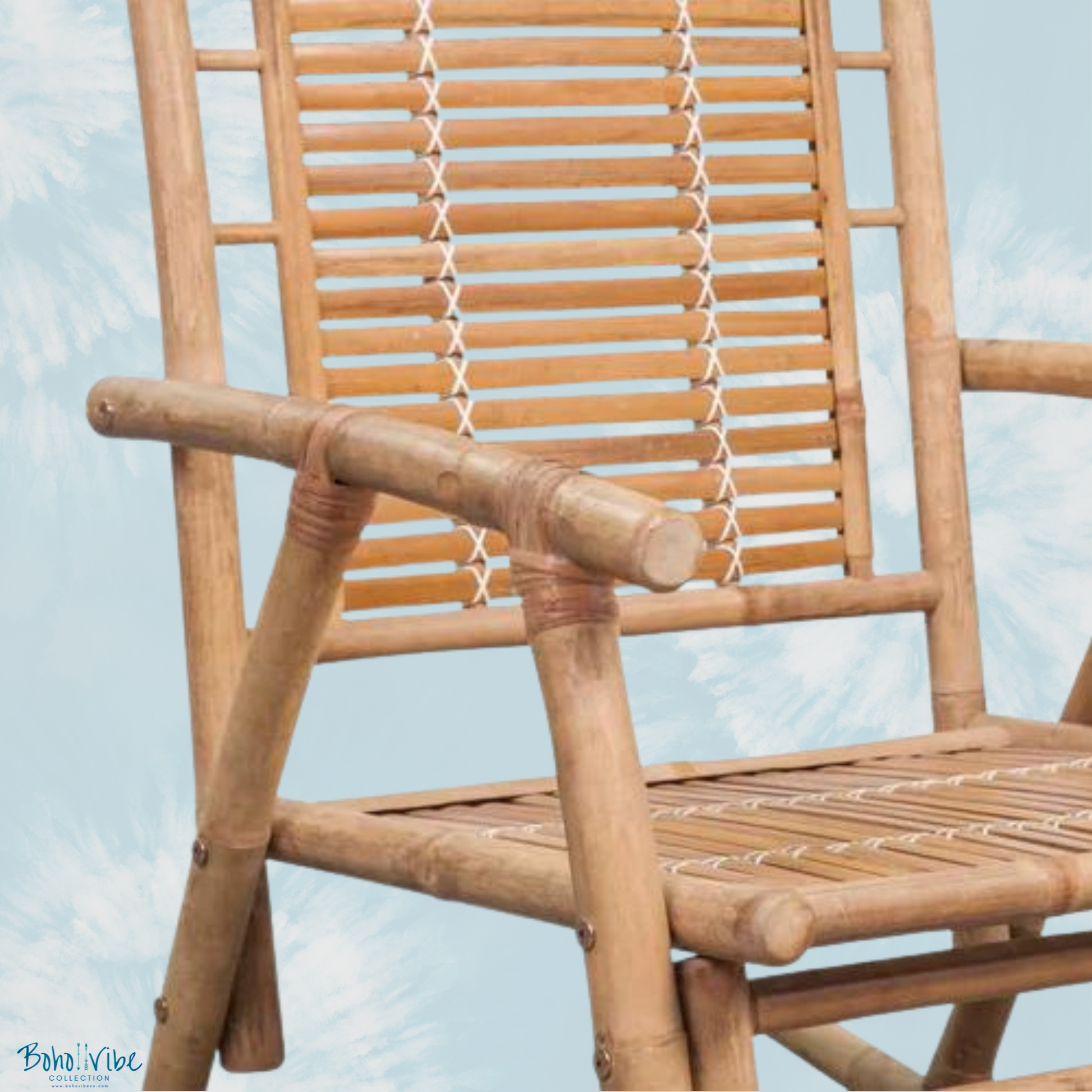 Boho ↡↟ Vibe Collection ↠ Bamboo Bliss Rocking Chair