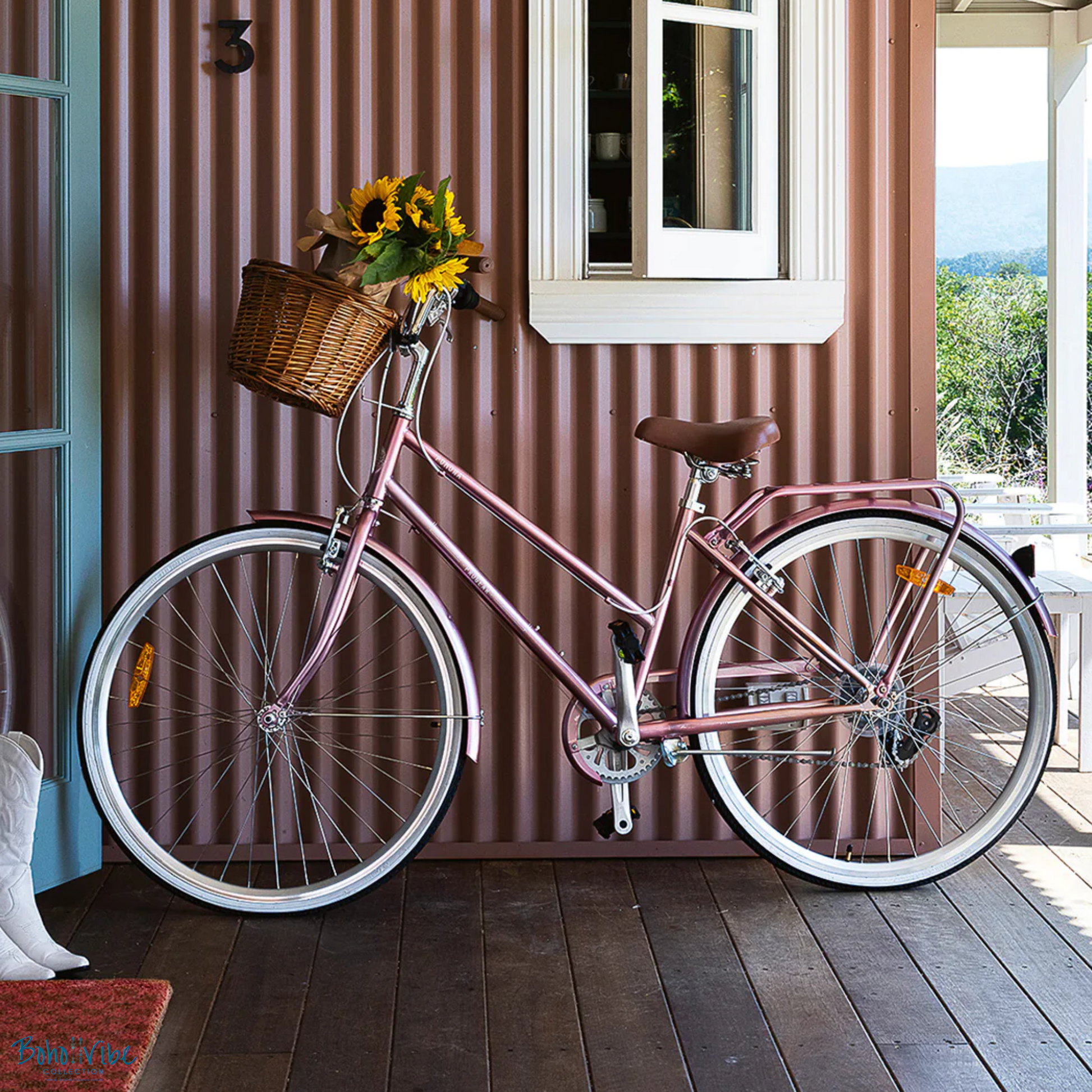 Rose gold shop bike basket