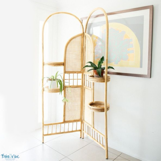 Boho ↡↟ Vibe Collection ↠ Natural Rattan Plant Stand Scr