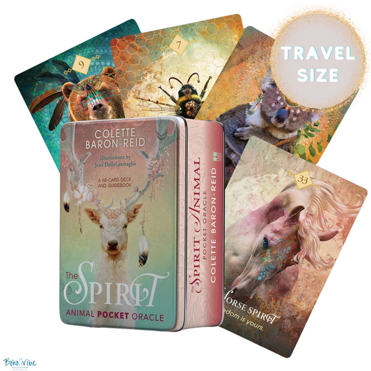 Boho ↡↟ Vibe Collection ↠ Spirit Animal Pocket Oracle Travel Size Deck & Guidebook 