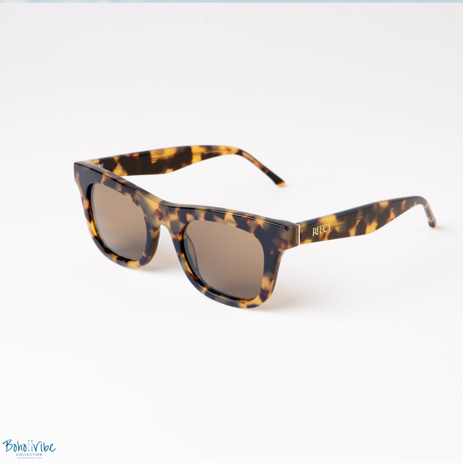 Boho ↡↟ Vibe Collection ↠ The Ike Brûlée Tortoiseshell Sunglasses