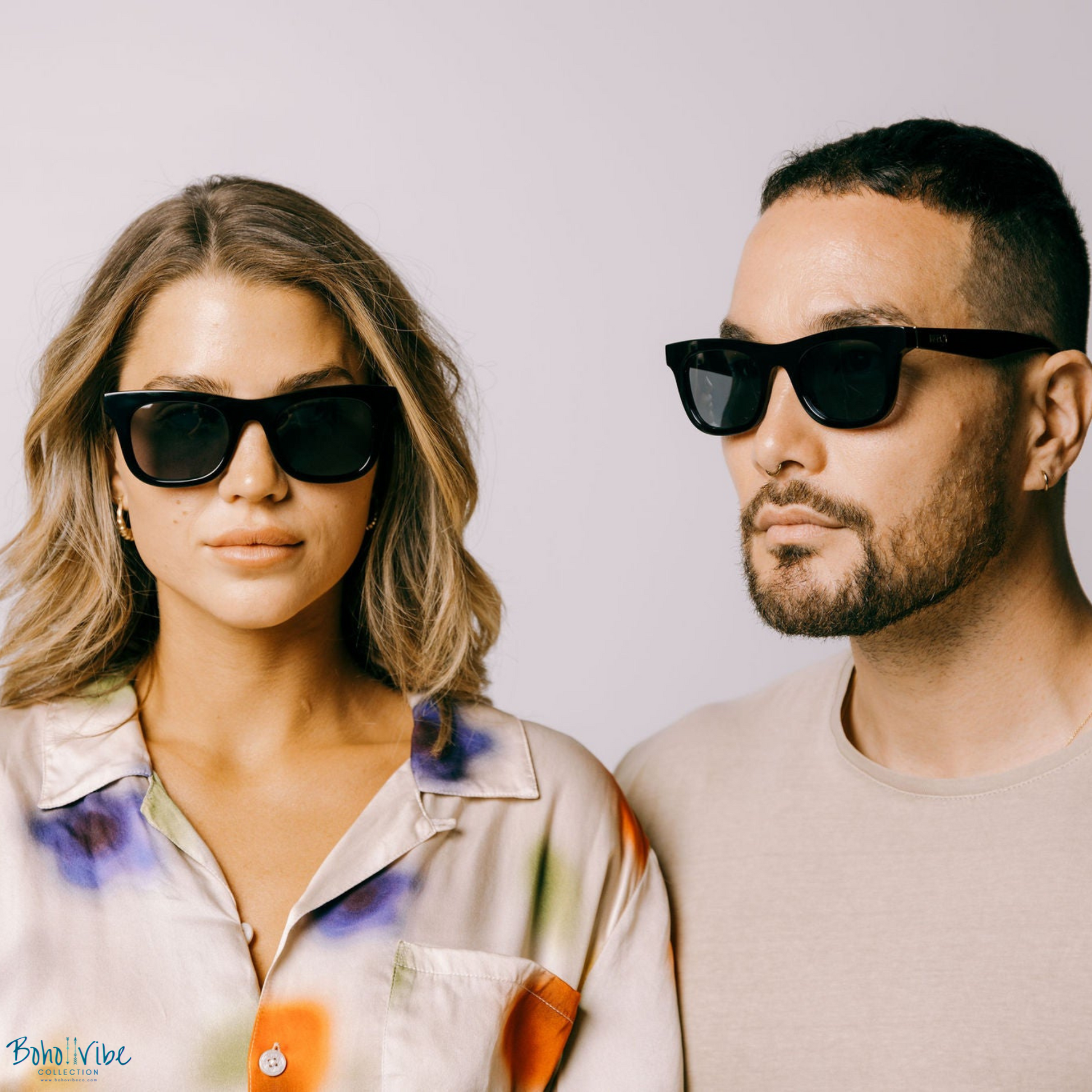 Boho ↡↟ Vibe Collection ↠ The Ike Charcoal Sunglasses 