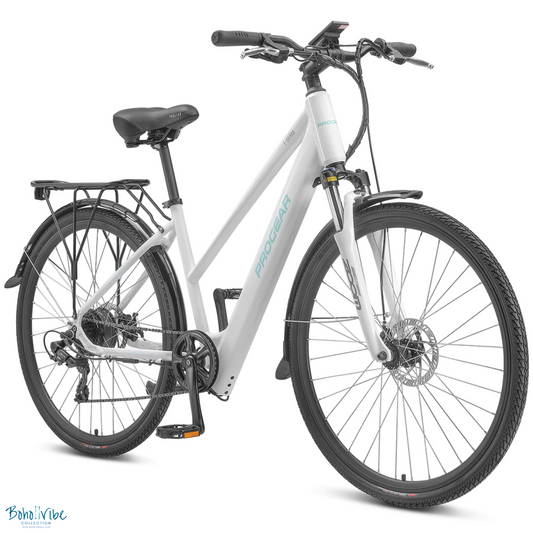 Boho ↡↟ Vibe Collection ↠ Hybrid Electric Mountain Bike Progear E-Sierra Coastal Ladies E-Bike 