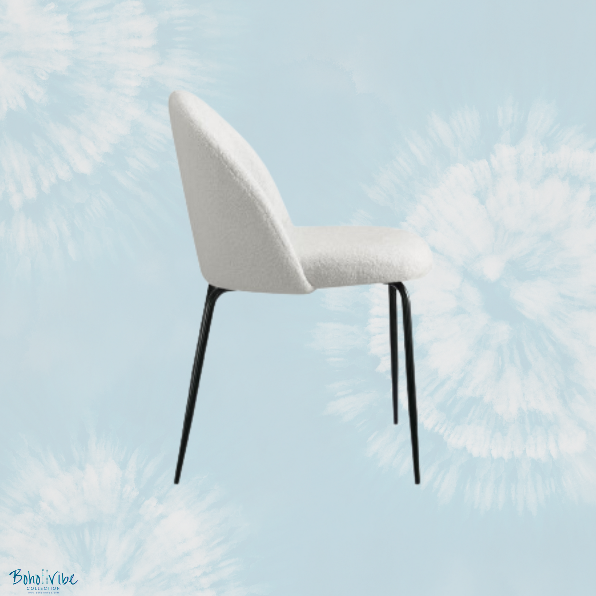 White Plush Dining Chairs Set 2 Kitchen Chic Sherpa Boucle