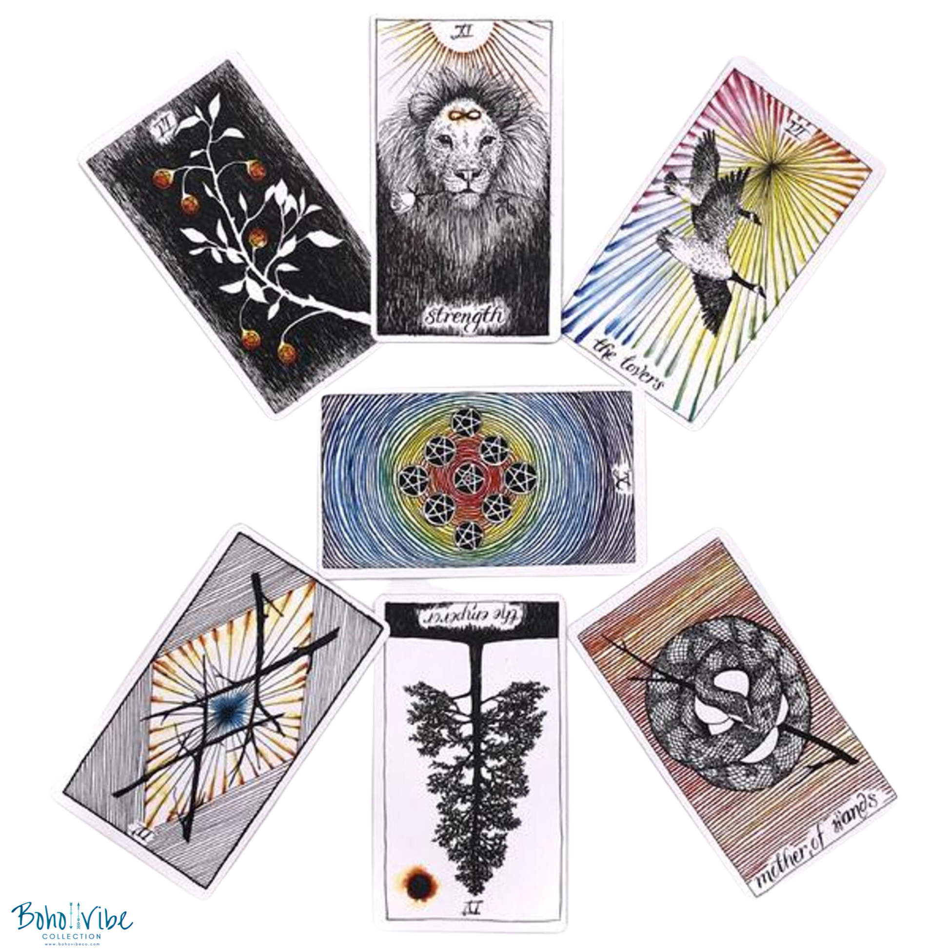 Boho ↡↟ Vibe Collection ↠ The Wild Unknown Tarot Deck and Guidebook
