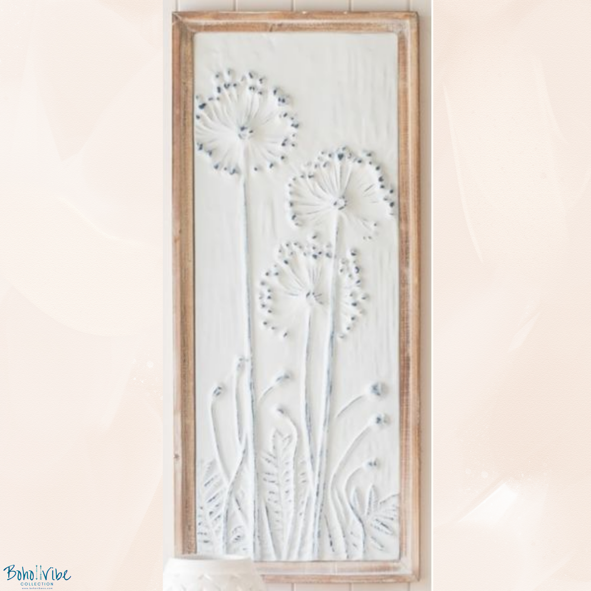 Boho ↡↟ Vibe Collection ↠ Wildflowers Blossom Bliss Handmade Tall Wall Art 