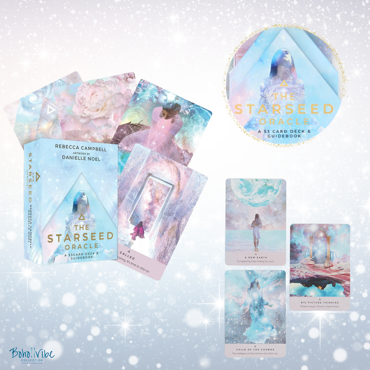 Boho ↡↟ Vibe Collection ↠ The Starseed Oracle Cards and Guidebook