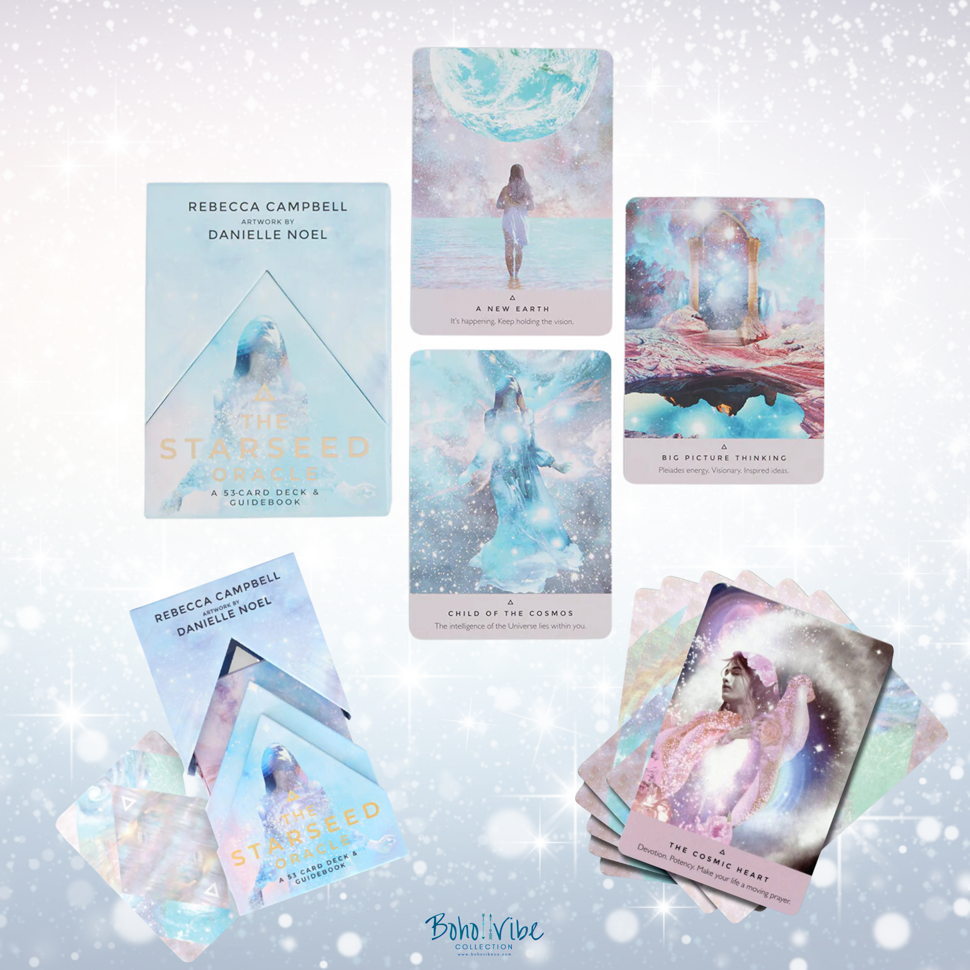 Boho ↡↟ Vibe Collection ↠ The Starseed Oracle Cards and Guidebook