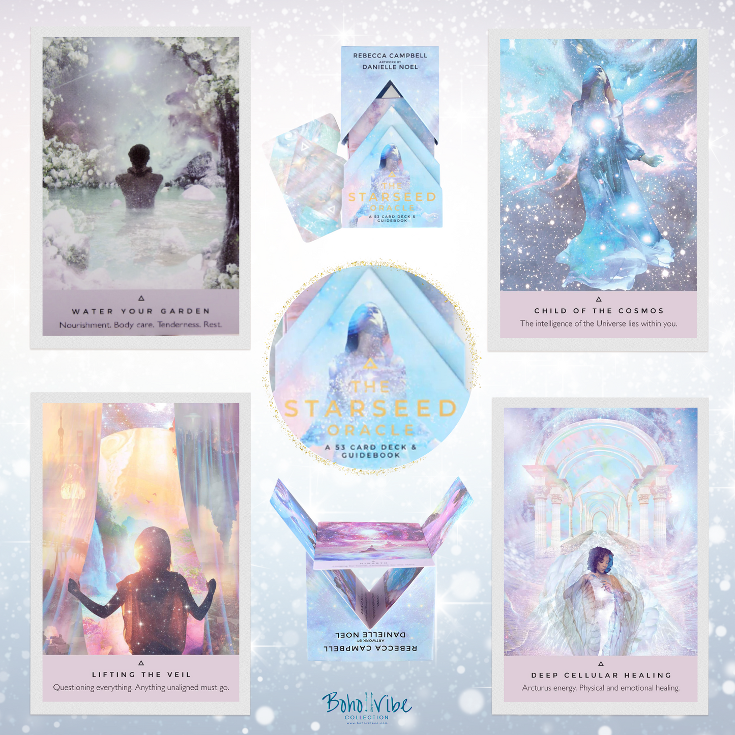 Boho ↡↟ Vibe Collection ↠ The Starseed Oracle Cards and Guidebook